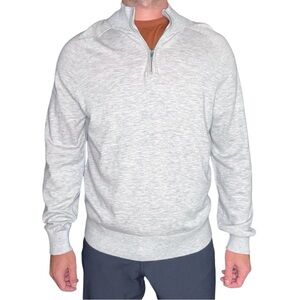 NAADAM Men’s Soft Cotton Blend 1/4 Zip Sweater Size Medium Gray